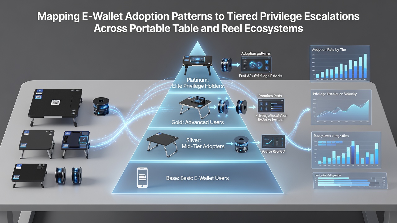 Darstellung von E-Wallet-Adoptionsmustern in mobilen Casino-Ökosystemen mit Fokus auf gestaffelte Privilegien