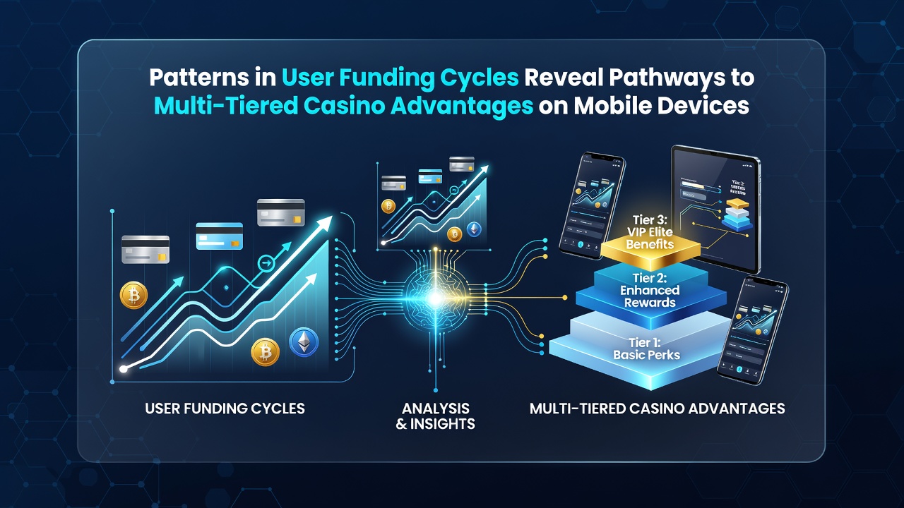 Beispielhafte Darstellung von Finanzierungszyklen und gestaffelten Casino-Vorteilen auf Smartphones