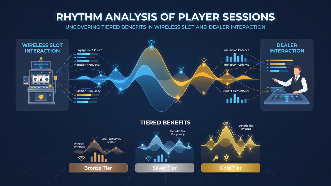 Darstellung von Rhythmusmustern in drahtlosen Dealer- und Slot-Interaktionen mit gestaffelten Belohnungen